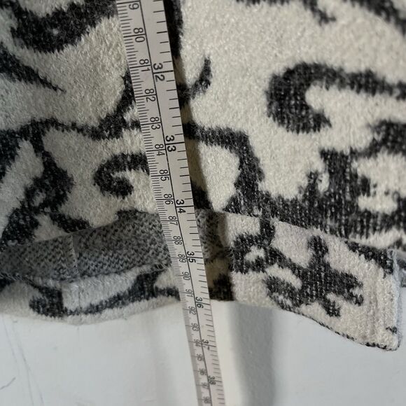 Nanette Lepore Sz S Fit M Wool Blend Jacquard Button Sweater Coat Longline - Picture 8 of 8